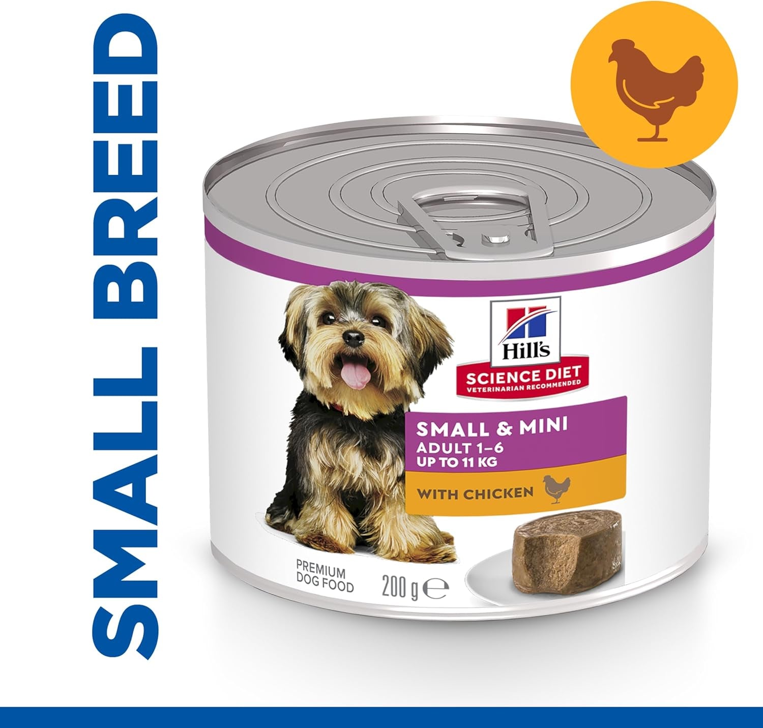Adult Small & Mini with Chicken Canned Wet Dog Food 12X200G
